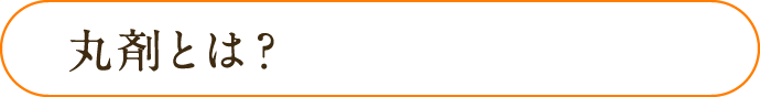 丸剤とは？